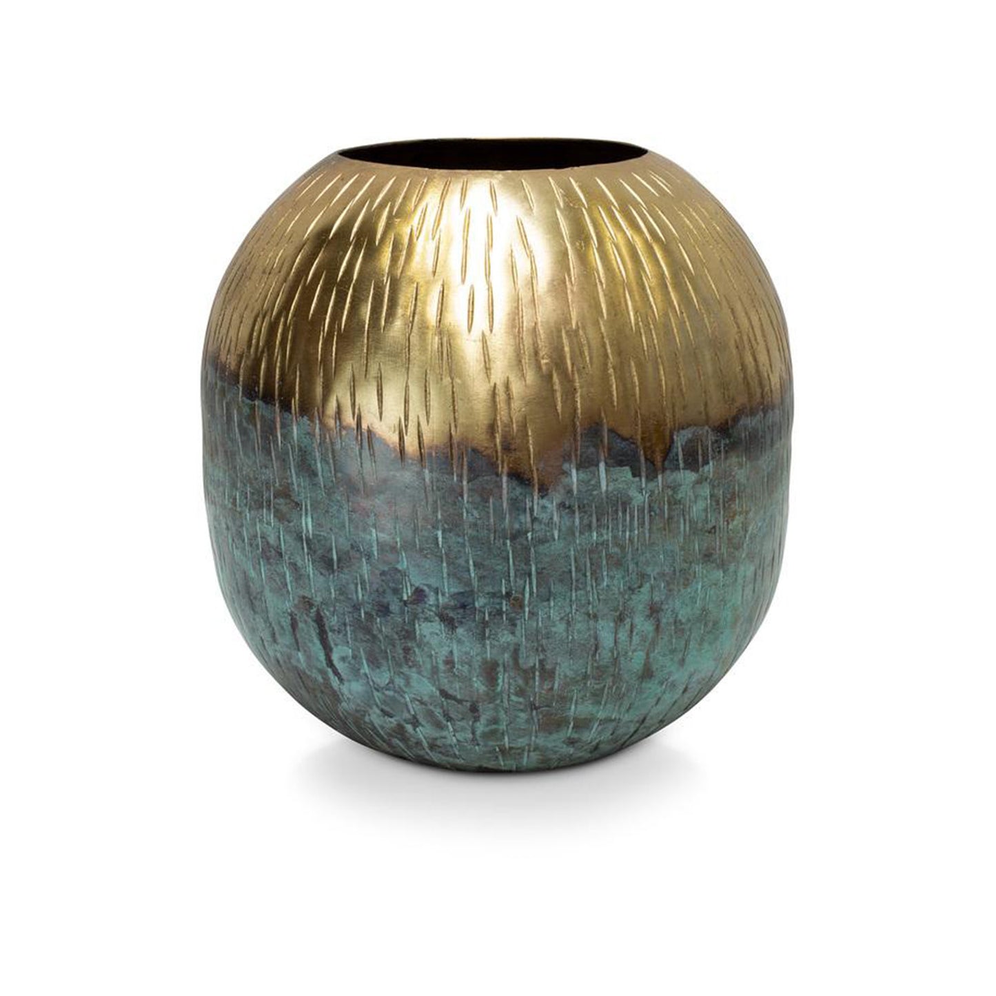 Celos Mystic Dekovase, Ø 24 cm, Höhe 24 cm, gold, patina