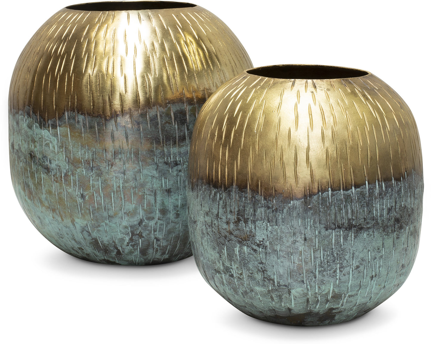 Celos Mystic Dekovase, Ø 24 cm, Höhe 24 cm, gold, patina