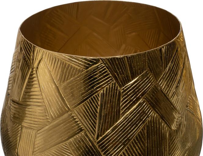 Annaba - Vase, Ø 24 cm, Höhe 20 cm, gold, Aluminium