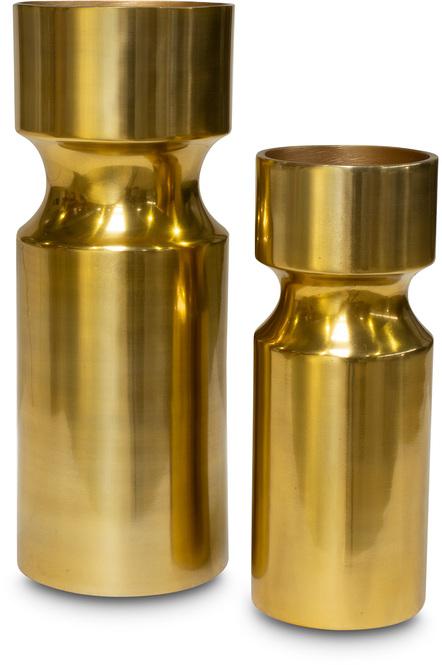 Pico - Aluminium Vase, Ø 12 cm, Höhe 32 cm, messing glänzend