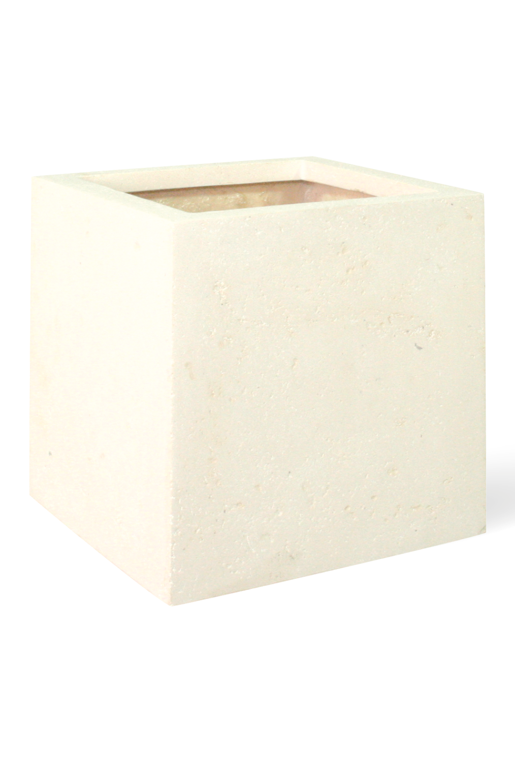 Polystone Square Pflanzgefäß, 18 x 18 x 18 cm, crème