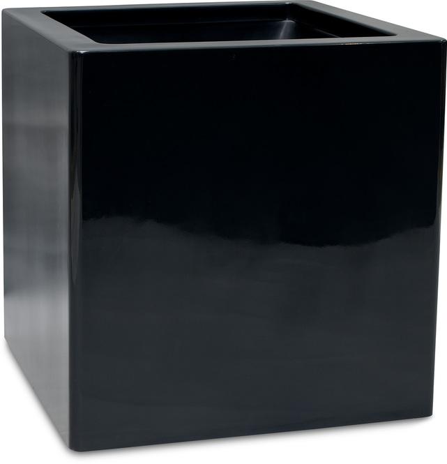 Premium Cubus Pflanzgefäß, 40x40/40 cm, schwarz