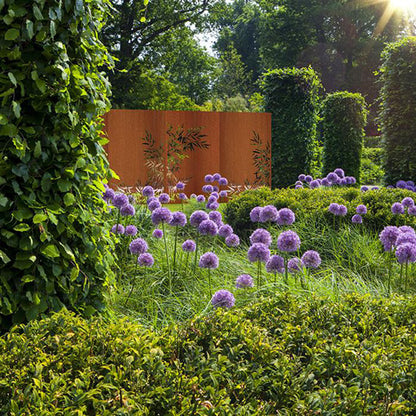 Sichtschutz Corten Sonne 2