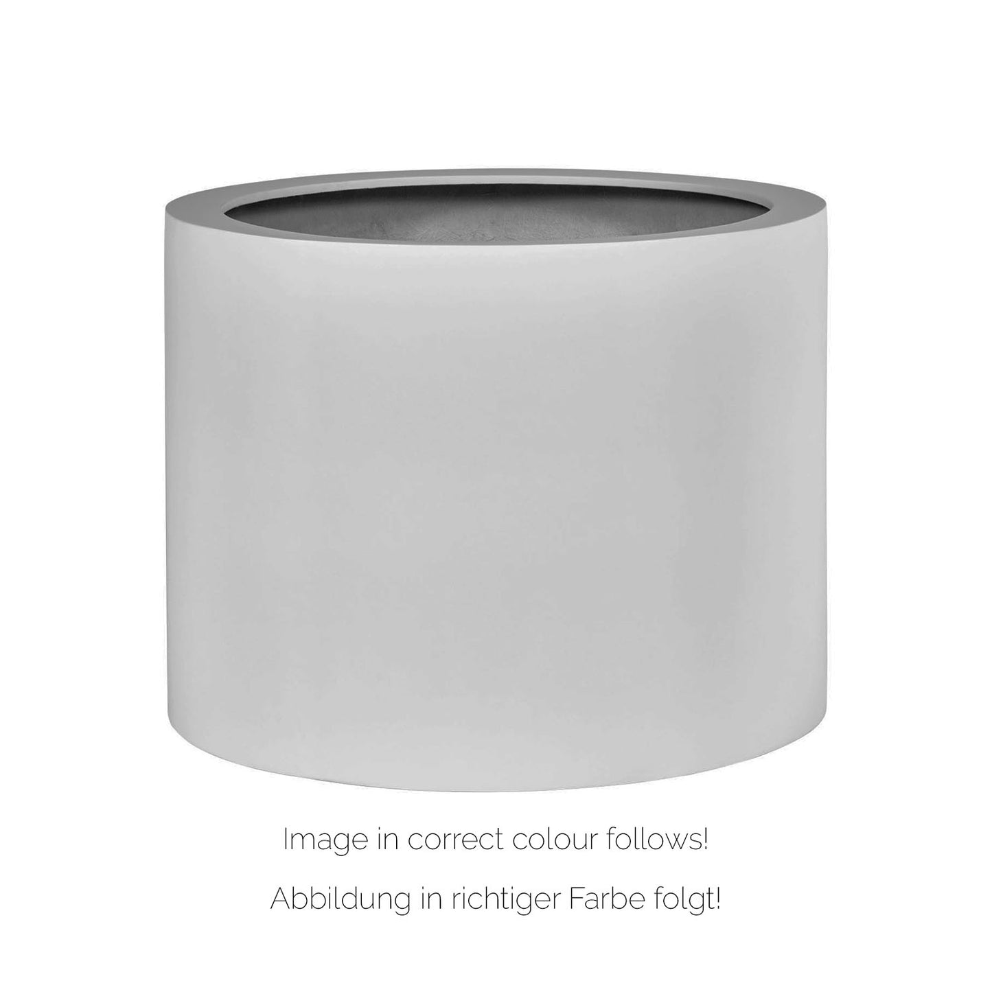 New Tribeca Shape Pflanzgefäß zylindrisch mit Rollenaufnahme, Ø 60 cm, Höhe 40 cm, granit olivgrau
