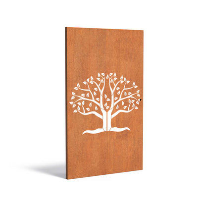 Sichtschutz Corten Baum groß