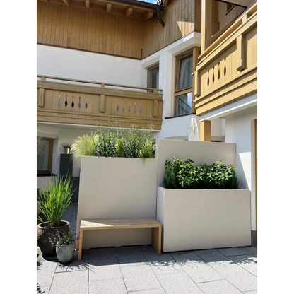 Sichtschutz aus Hartschaumkernplatte (Kunststoff) für Balkon, Garten und Terrasse.