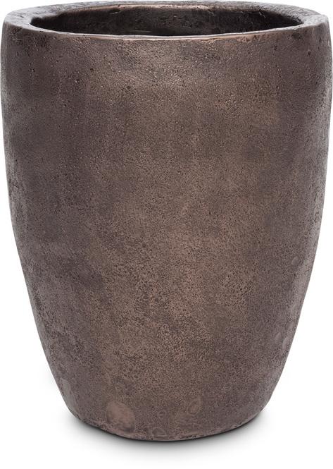 Lava Pflanzgefäß, Ø 44 cm, Höhe 53 cm, bronze mit patina