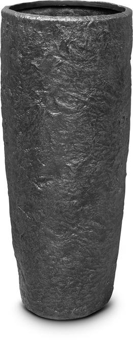 Rocky Pflanzgefäß, Ø 35 cm, Höhe 79 cm, black granite