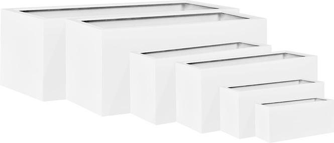 Tribeca Solid Pflanzkasten, 60 x 15 cm, Höhe 15 cm, matt weiß