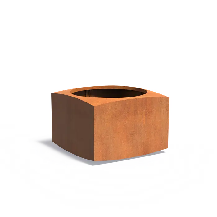 Pflanzkübel Cortenstahl für Terrasse udn Garten.