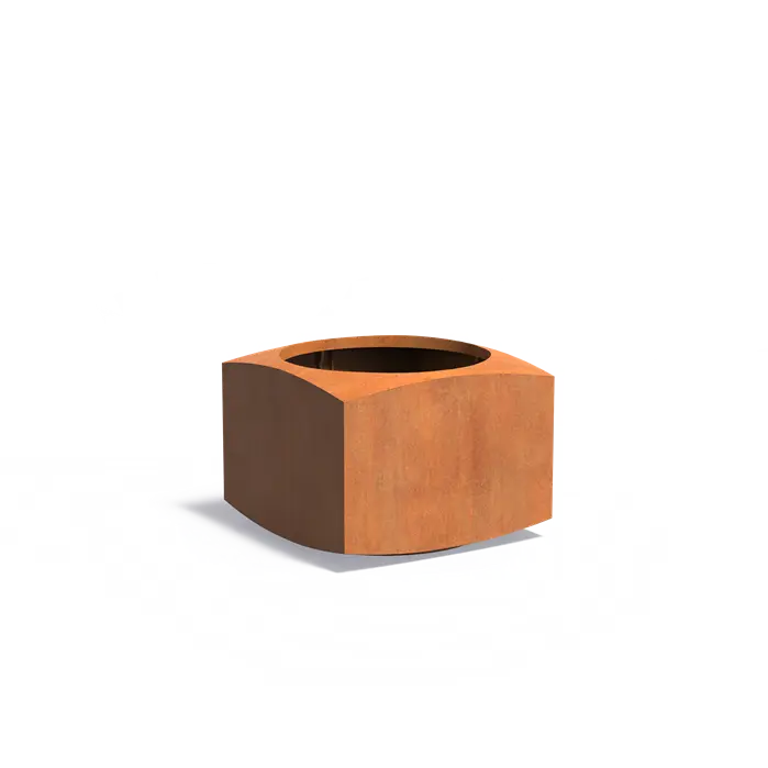 Pflanzkübel Cortenstahl für Terrasse.