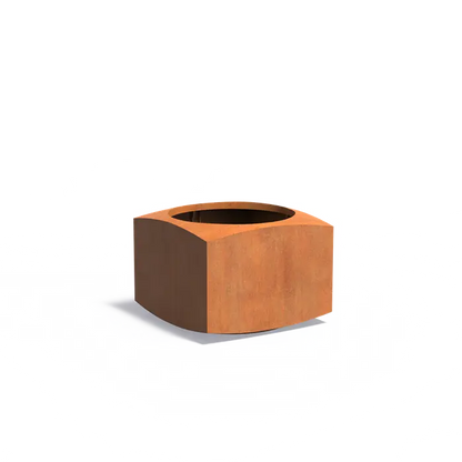 Pflanzkübel Cortenstahl für Terrasse.