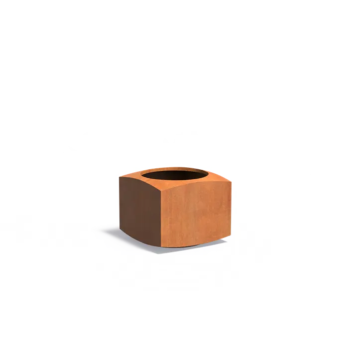 Pflanzkübel Cortenstahl für Terrasse und Garten.