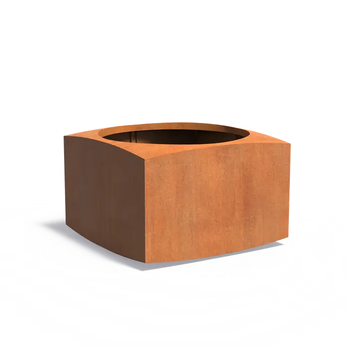 Pflanzkübel Cortenstahl für Terrasse und Garten.