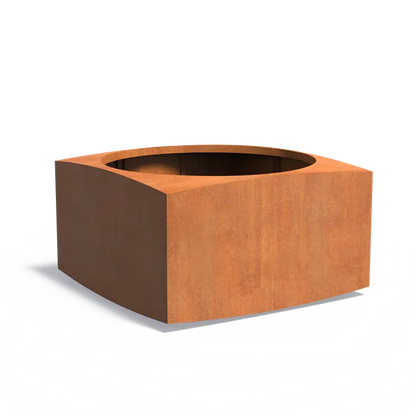 Pflanzkübel Cortenstahl für Terrasse.