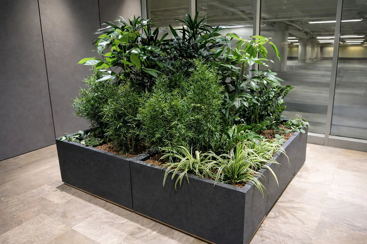 XXL Pflanzkübel aus Hartschaumkernplatte (Kunnststoff) für Ihre Terasse oder Garten.