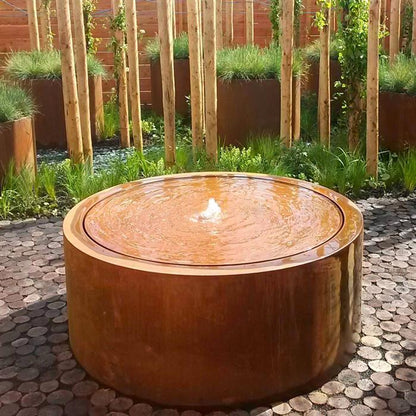 Wassertisch Corten Rund