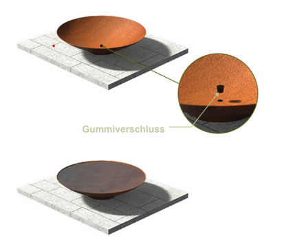 Wasserschale Corten