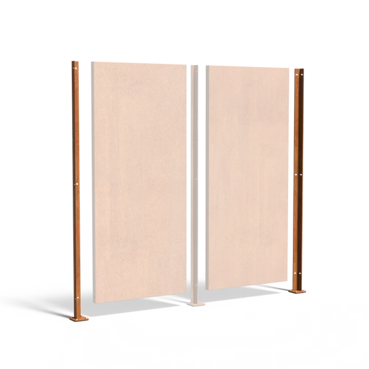 Sichtschutz Befestigungsstangen für die Befestigung von Cortenstahl SIchtschutz.