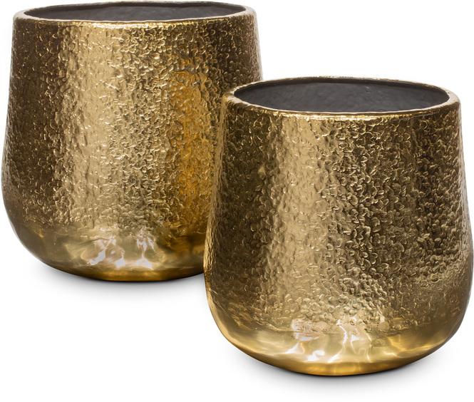 Sadia - Vase, Ø 28 cm, Höhe 26 cm, champagner-gold, Aluminium