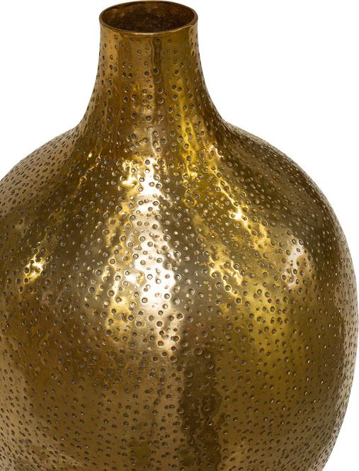 Bola - Aluminium Vase gehämmert, Ø 26 cm, Höhe 35 cm, messing glänzend