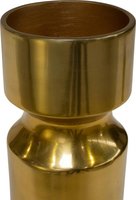 Pico - Aluminium Vase, Ø 9 cm, Höhe 25 cm, messing glänzend
